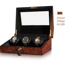 Orbita Siena 3 Burl Programmable Watch Winder -