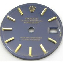 Original Ladies Rolex Datejust Blue W/ Yellow Hash Mark Quickset Dial Original Ladies Rolex Datejust Blue W/ Yellow Hash Mark Quickset Dial