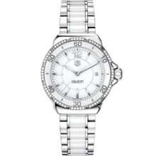 Original Tag Heuer Formula 1 Diamond Wah1213.ba0861 White Ceramic Ladies Watch