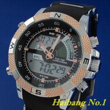 Original Weide Led Day Date Mens Analog Digital Water Resistant Sport Watch