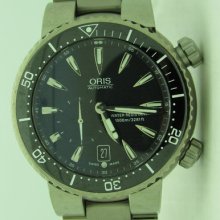 Oris Divers Date Men's Automatic Titanium 1000m Water Resist Watch 643-7637-7454