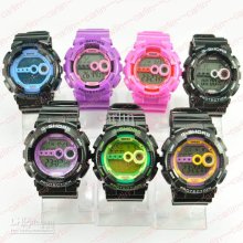 Outdoor Sports Watch G Shors Sh-692c Shock Resistant Rubber Candy Gi