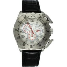 Paddle Men's Watch with Silver Case and White Dial ...
