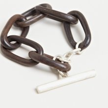 Parts Of Four Men's Medium Seamless Wood Link BraceletMulti...