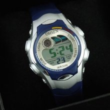 Personality Men Unisex Oshen Digital Led Sport Watch Wrist Alarm Date Round Dia