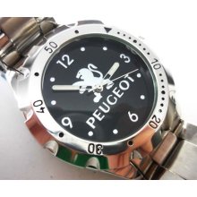 Peugeot Motorcycle Stainless Wrist Watch Black