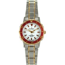 Peugeot Women's Two-tone Red Bezel Watch