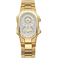 Philip Stein Signature White Dial Small Yellow Gold Womens Case - 1GP-MWG