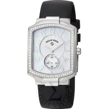 Philip Stein Womens Signature Black Rubber Strap Watch 21d-fmop-rb