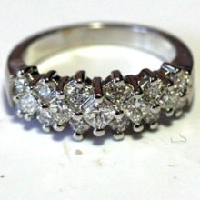 Platinum Diamond Wedding Band 1.75 Ct Princess Cut Wbpl197