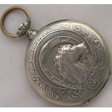 Pocket Watch Carved Case Open Face 51,5 Mm. In Diameter For Movement 38 Mm.