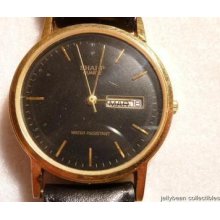 Preowned Mens Watch By Sharp In Goldtone - Day/date