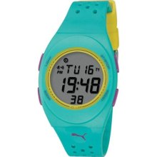 Puma Unisex Faas PU910942008 Green Polyurethane Quartz Watch with ...