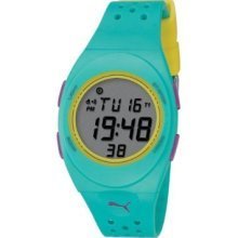 Puma Unisex Pu911012004 Faas Teal Digital Watch