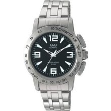 Q&q By Citizen Q602j205y Stainless Steel Tachymeter Men's Watch