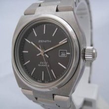 Quartz Rare Swiss St Steel Zenith Watch 1980's