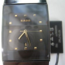 Rado Swiss Men's Watch Quartz All Black Hitek Blk Ceramic Original Edition
