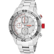 Red Line Watches Men's Simulator Chronograph White Dial Stainless Stee