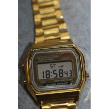 Retro Digital Lcd Watch Vintage Classic Style Us Seller Silver Or Gold Tone