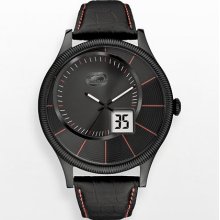 Rhino By Marc Ecko Ciclops Black Analog And Digital Leather Watch -