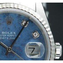 ROLEX Men's WG/SS SodaLite Diamond DateJust Model 16234