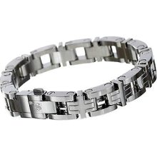 Russell Simmons Cross Bracelet 8.5 inch Stainless Steel