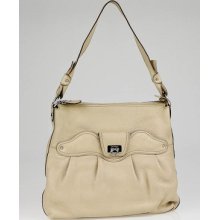 Salvatore Ferragamo Cream Leather Gancini Shoulder Bag