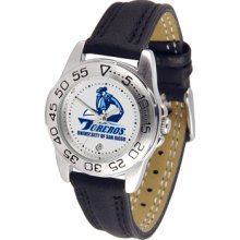 San Diego Toreros Sport Leather Band-Ladies Watch