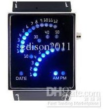 Selling . 100pcs / Lot 29 Led Light Digital Led Date Leather Wrist W