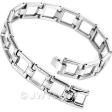 Silver Stainless Steel Men Link Bracelet Us39c762