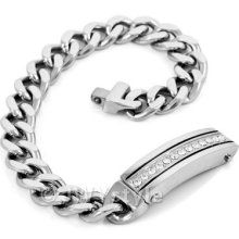 Silver Stainless Steel Men Link Bracelet Us39c837