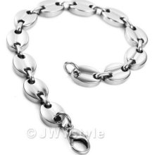 Silver Stainless Steel Men Link Bracelet Us39c774