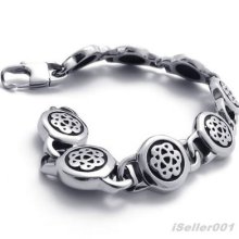 Silver Stainless Steel Men's Women'sbracelet Bangle Us520825