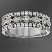 Simon G. .45 ct. t.w. Diamond Band Ring in 18kt White Gold. Size 7