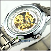 Sinobi Mechanical Men Classic Stainless Steel Fashion Wrist Watch Mode 2 Clo