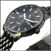 Sinobi Men's Fashion Quartz Steel Japan Move Woman Wristwatch 3 Colors Box