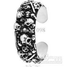 Skull Bangle Bracelet 316l Stainless Steel Gothic Jewelry Man Vintag
