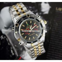 Smart Mens Led Dual Time Analog Digital 3atm Stainles Gold Sports Watch Xxxl