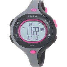 Soleus Women's SR009011 Chicked Grey Digital Dial with Black and Pink WATCH
