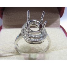 Solid 18k White Gold 0.203ct Diamonds Engagement Ring Setting