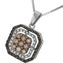 Solomon PFP048-075EBC14 Ladies Round prong Set White, Black and Champa