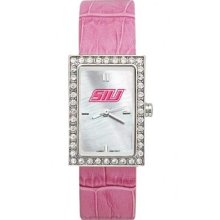 Southern Illinois Salukis Starlette Leather Watch