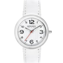 Sperry Top-Sider Watch, Womens Sandbar White Leather Strap 40mm 102044