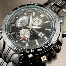 Sport Water Quartz Hours Date Hand Luxury Clock Men Steel Wrist Watc