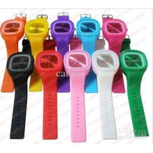 Square Candy Watch Wrist Watch Fashion Silicone Jelly Children Kids