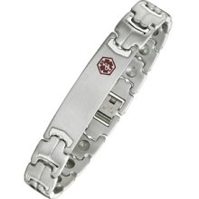 Stainless Steel & Magnetic Adjustable Medical ID Bracelet