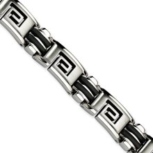 Stainless Steel and Rubber Pathfinder 8.5 Inch Bracelet