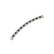 Stainless Steel Black Color IP-plated Accent Bracelet