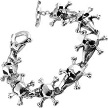 Stainless Steel Bracelet Skull Metal Material 316l Length 8.5