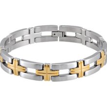 Stainless Steel Bracelet with Cross